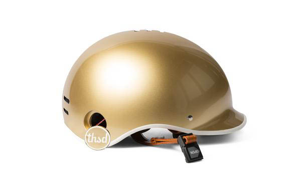 gold bike helmet